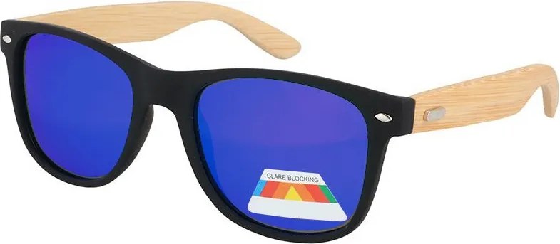 Kék fa hatású tükrös „Wood 2” napszemüveg