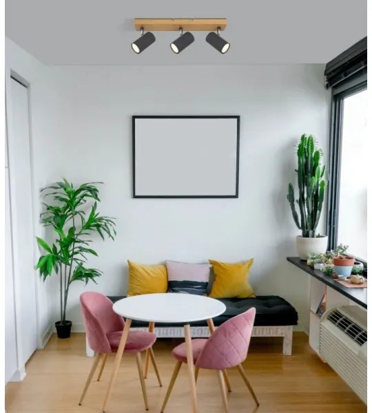 Globo 57911-3G - Spotlámpa ROBBY 3xGU10/35W/230V szürke/barna