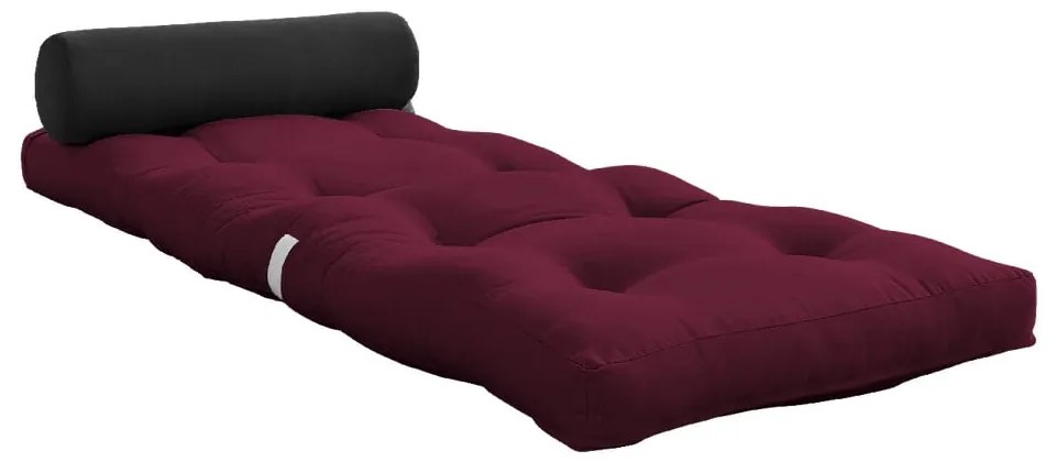 Borvörös futon matrac 70x200 cm Wrap Bordeaux/Dark Grey – Karup Design
