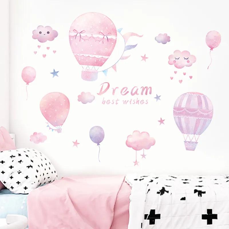 Falmatrica "Rózsaszín hőlégballonok" 87x117 cm