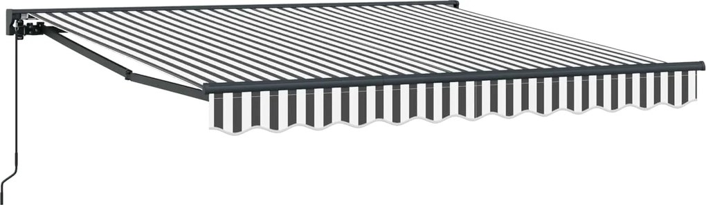 vidaXL Behúzható napellenző Antracit és Fehér 300 x 250 cm
