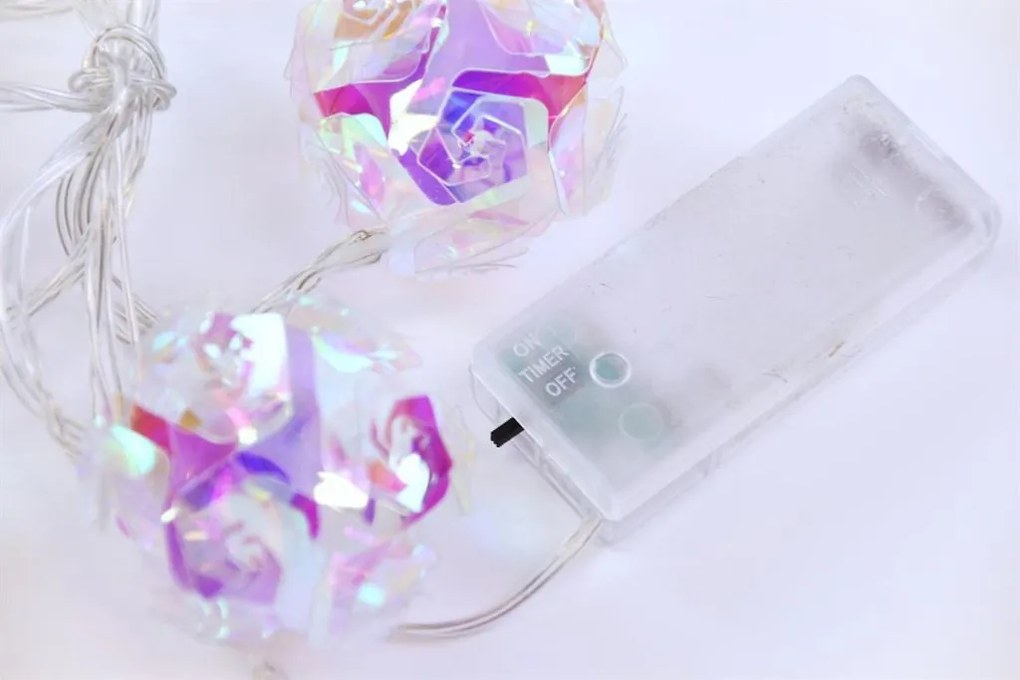 Dekorációs fények Blossom Magic 10 LED meleg fehér időzítő