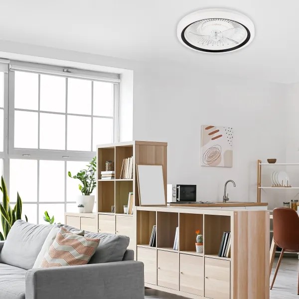 LED Mennyezeti lámpa ventilátorral GEMMA LED/37W/230V fehér + távirányító