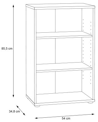URAN könyvespolc artisan tölgy