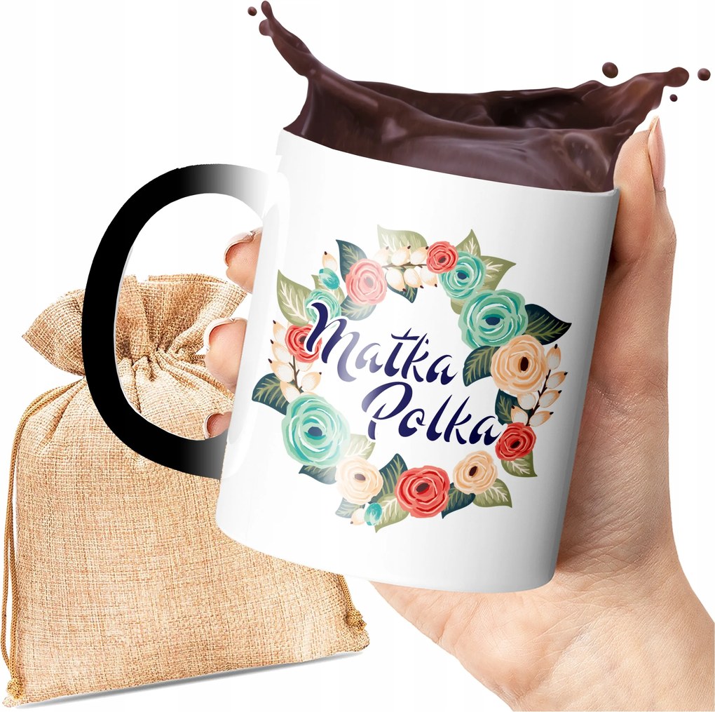 Mágikus Bögre Anya Pöttyös Virágos Növényi Nyomtatás Anyák Napja