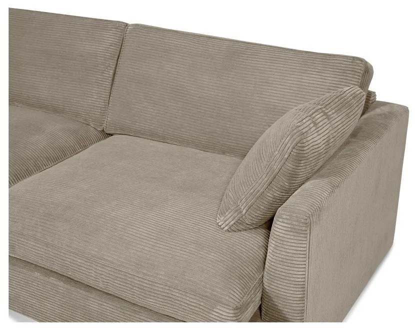 Bézs kordbársony kanapé 236 cm Mobby – Scandic