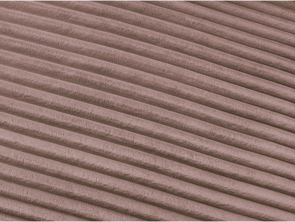 Rózsaszín kordbársony kinyitható kanapé mindennapos alvásra 220 cm Hugo – Bobochic Paris