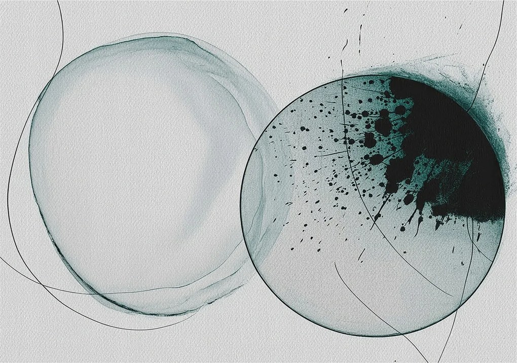 Fotótapéta Flizelin Tapéta Hálószobába és Nappaliba Zöld körök 208x146