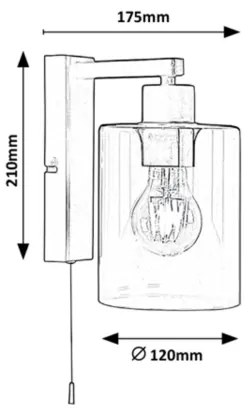 Rabalux - Fali lámpa 1xE27/40W/230V