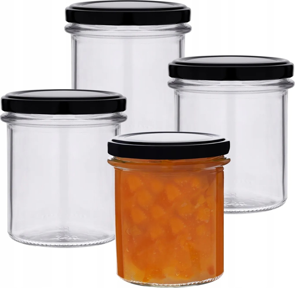 Fűszertartó tégely 350ml 8 db-os szett Erős Lekvár Kupakok