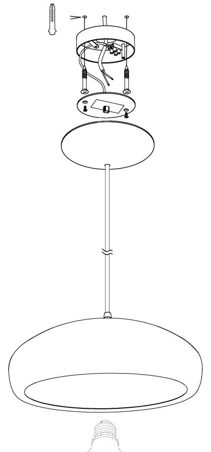 Eglo Mogano 1 94606 függeszték, 1x60W E27