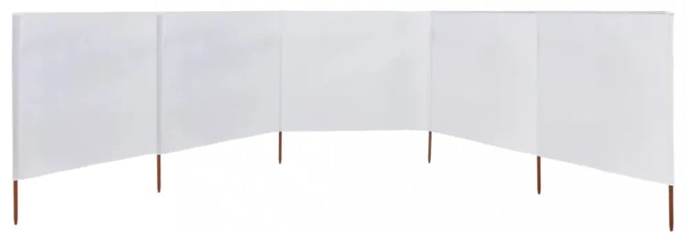 homokfehér 5-paneles szövet szélfogó 600 x 120 cm