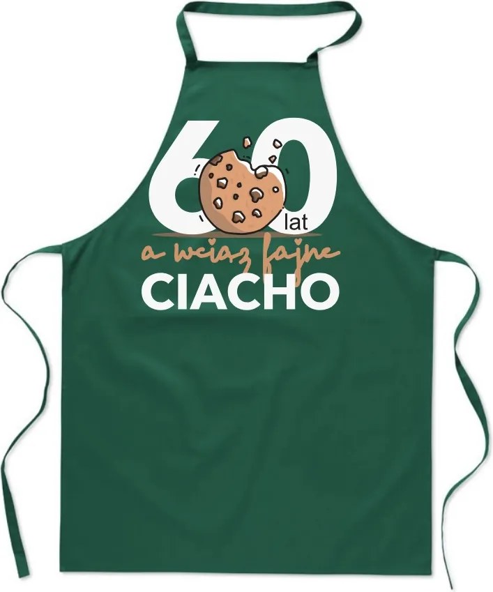 Konyhai Kötény zöld Születésnap 60 éves férfi torta ajándék FA_468_z