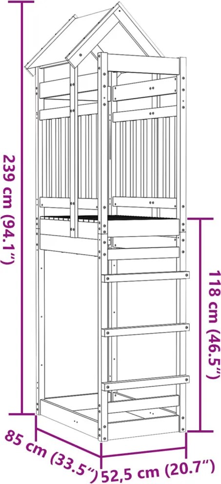 Játék Torny Barna 52.5 x 85 x 239 cm Szilárd Impregnált Fa