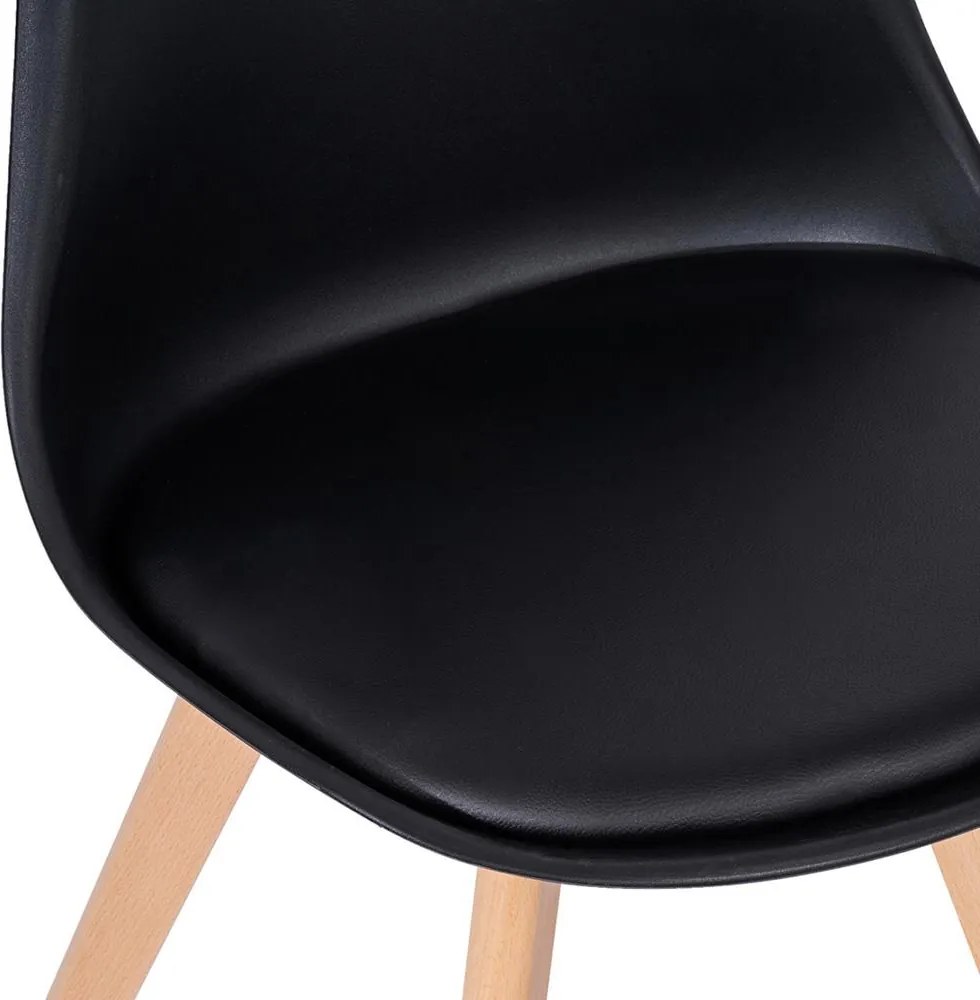 AVENBERG SKANDI 4db Étkezőszék - szett, fekete