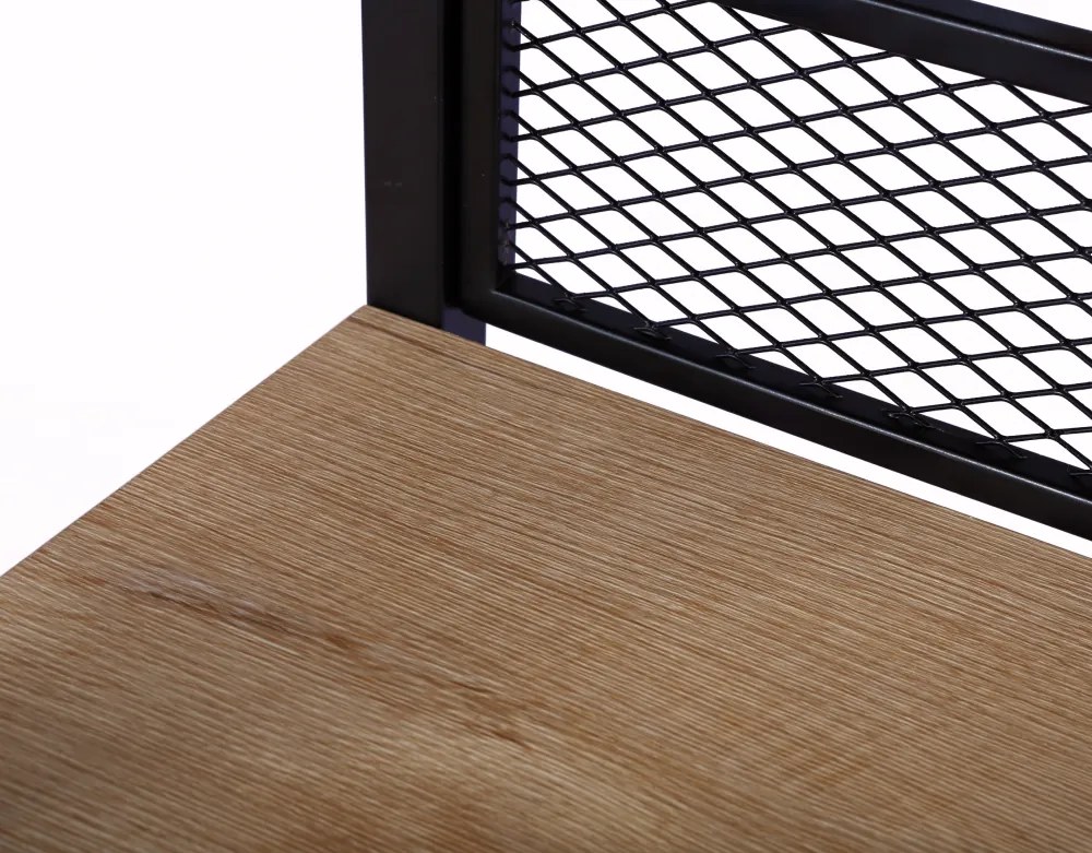 Polcállvány, fekete/tölgy, KELER TYP 3