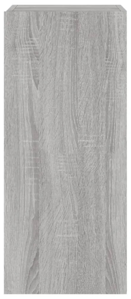 szürke sonoma színű fali TV-szekrény LED-ekkel 30,5x35x70 cm
