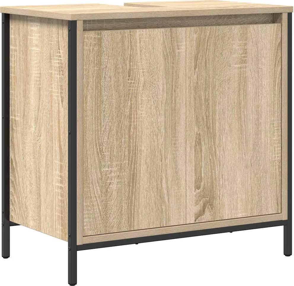 vidaXL tölgy színű mosdószekrény fiókokkal 60x34,5x60 cm