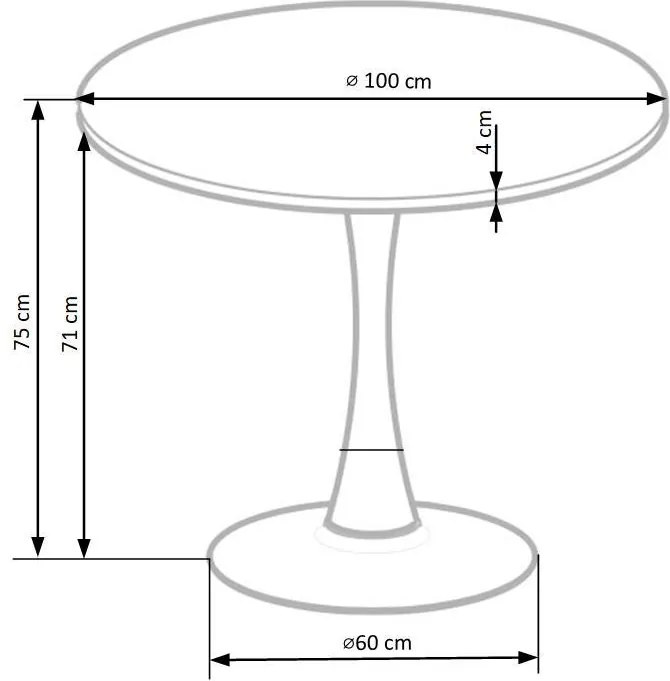 CARMELO kerek asztal 100 cm