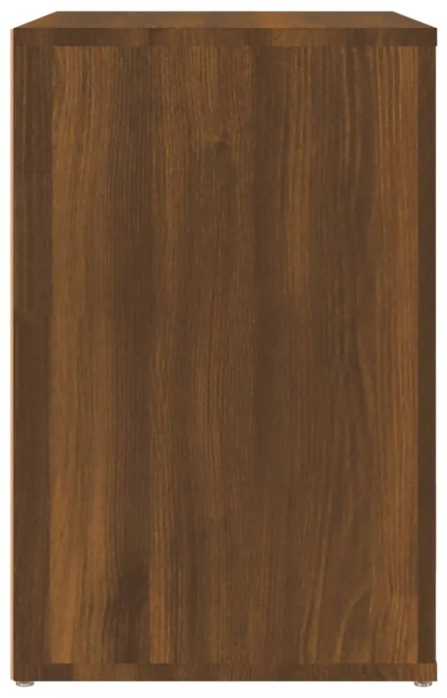 barna tölgyszínű szerelt fa cipősszekrény 130x35x54 cm