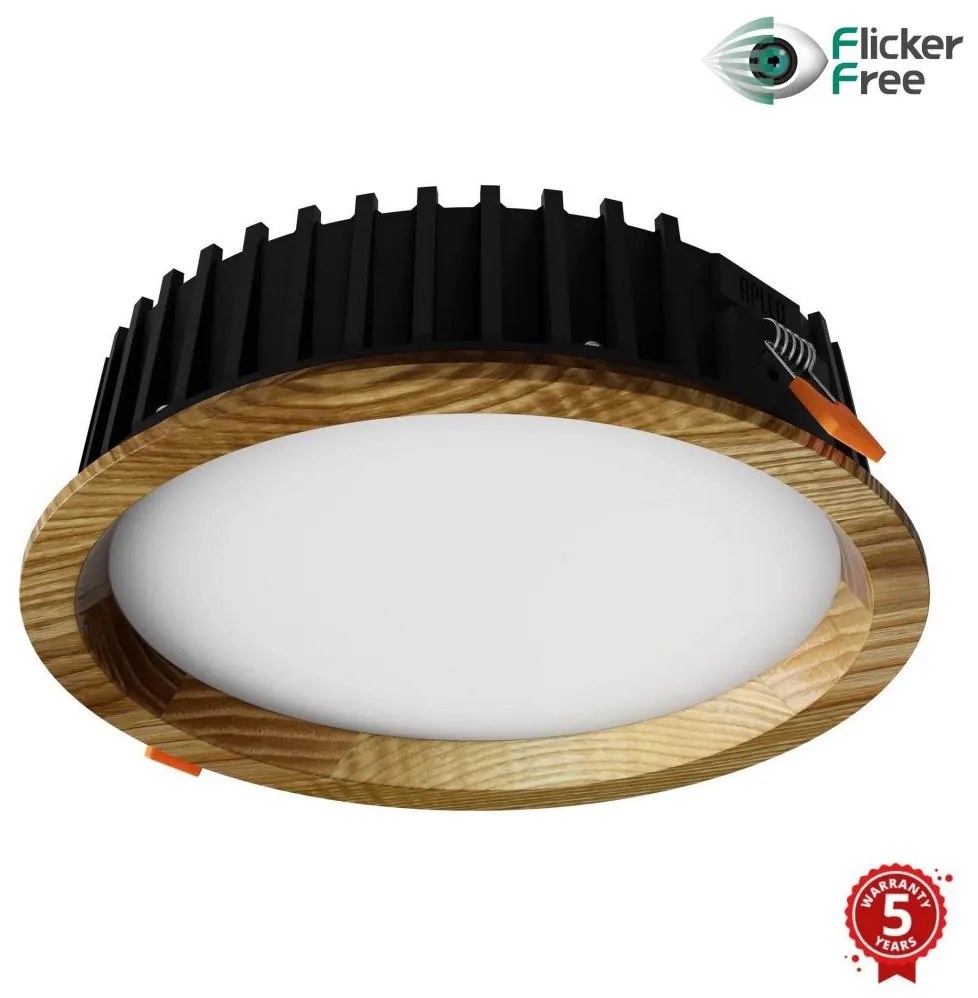 APLED - LED Lámpa RONDO WOODLINE LED/12W/230V 3000K átm. 20 cm kőris tömör fa