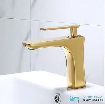 Mosdócsaptelep EYN GU2239 egykaros kivitelben, 17 vagy 28 cm, arany, fehér és fehér-arany felülettel — 28 cm