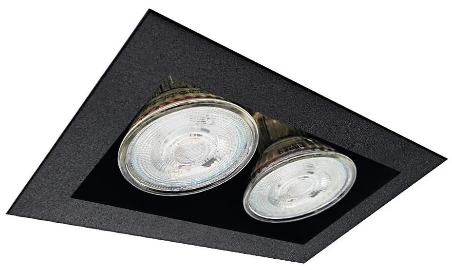Brosline 3034 - Beépíthető álmennyezeti lámpa CAGE 2xGU10/10W/230V fekete