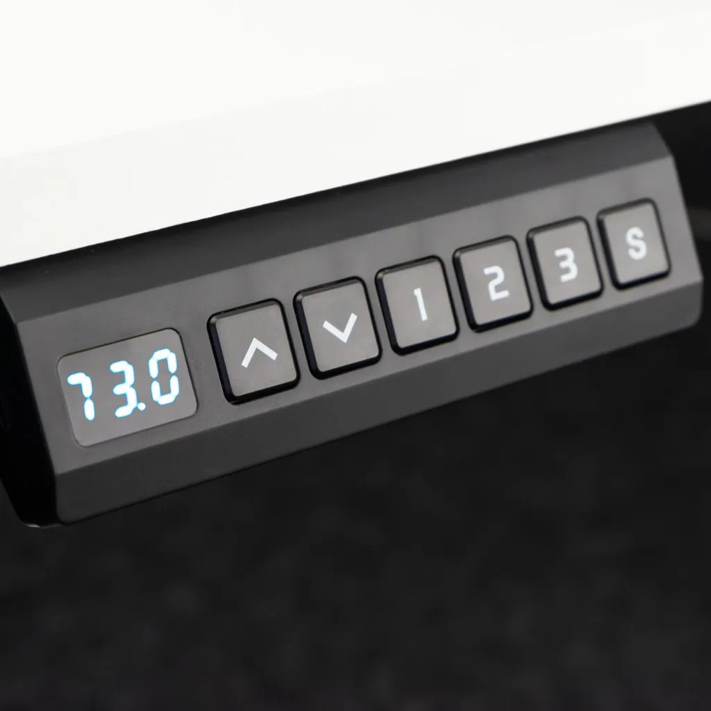 Elektromosan állítható magasságú íróasztal ülő-/állómunkához 120x60 cm fehér Levano Control+