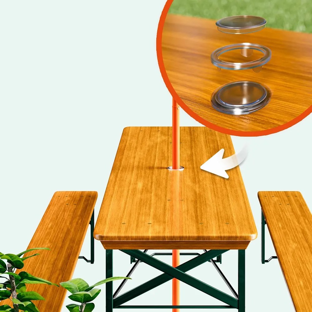 KLASIK sörpad készlet, 170cm, természetes barna Casaria