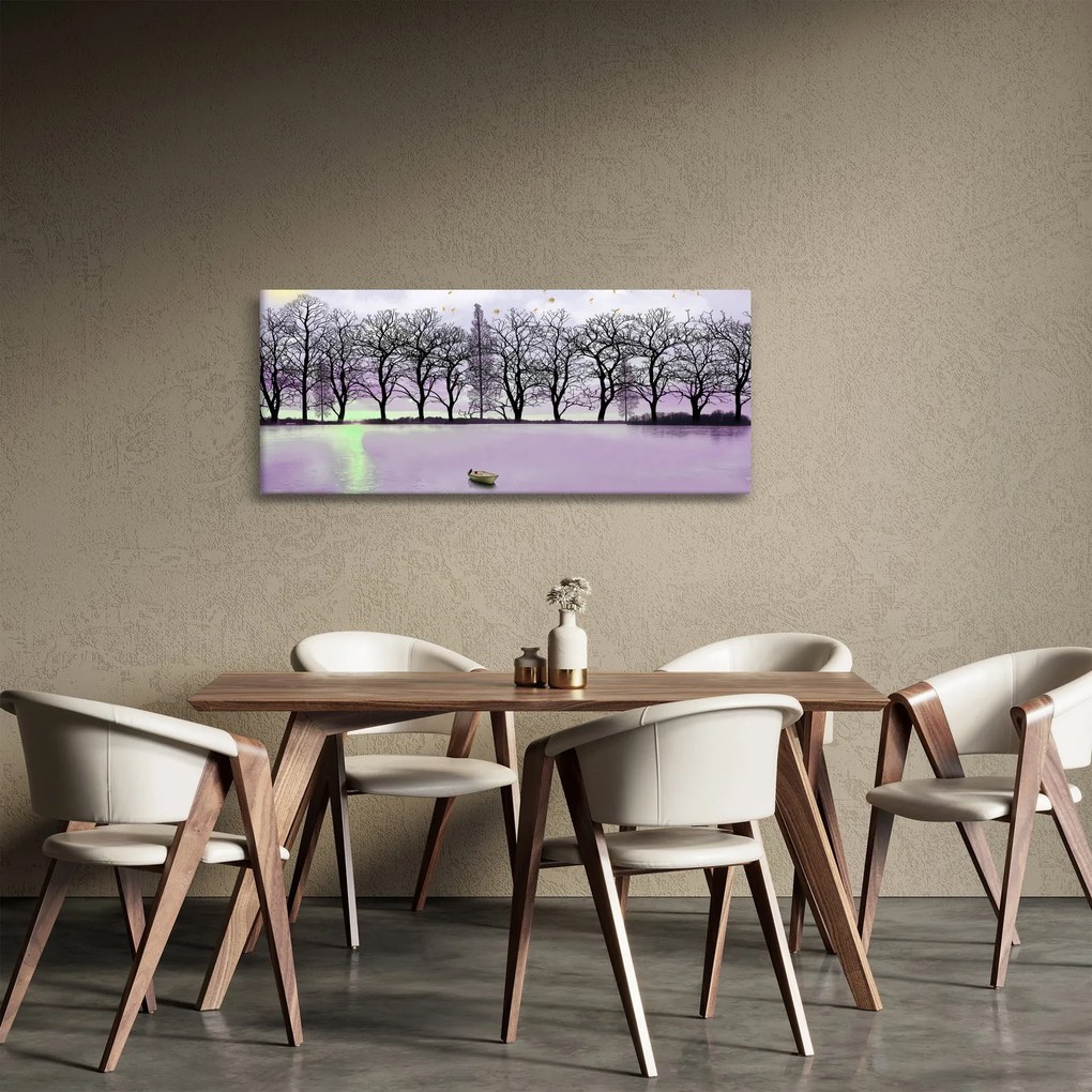 Kép - Bárkák a tavon (120x50 cm)