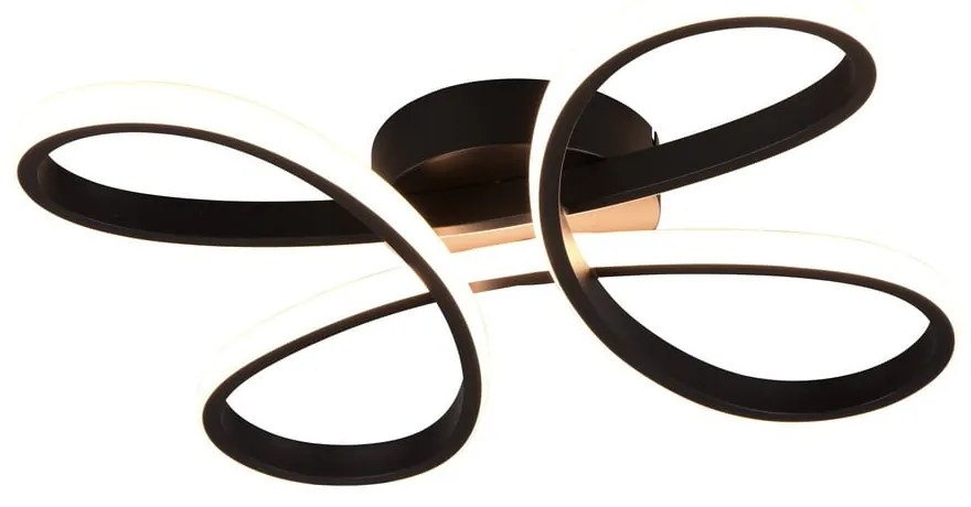 Fekete LED mennyezeti lámpa 40x40 cm Fly – Trio