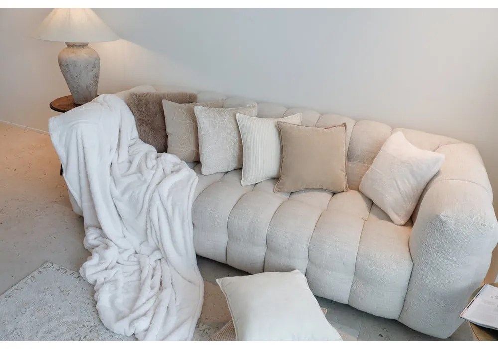 Fehéres bézs műszőrme takaró 150x200 cm Ruby – Tiseco Home Studio