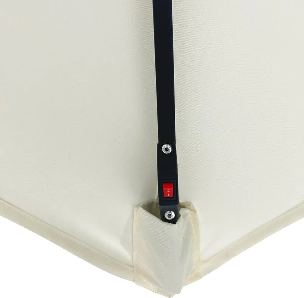 AVENBERG SUNNY LED 300 Nagy állítható napernyő, átmérő 3M, bézs