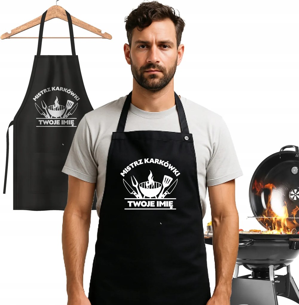 Személyre Szabott Konyhai Kötény Nyomtatott Nyakmester És Saját Névvel