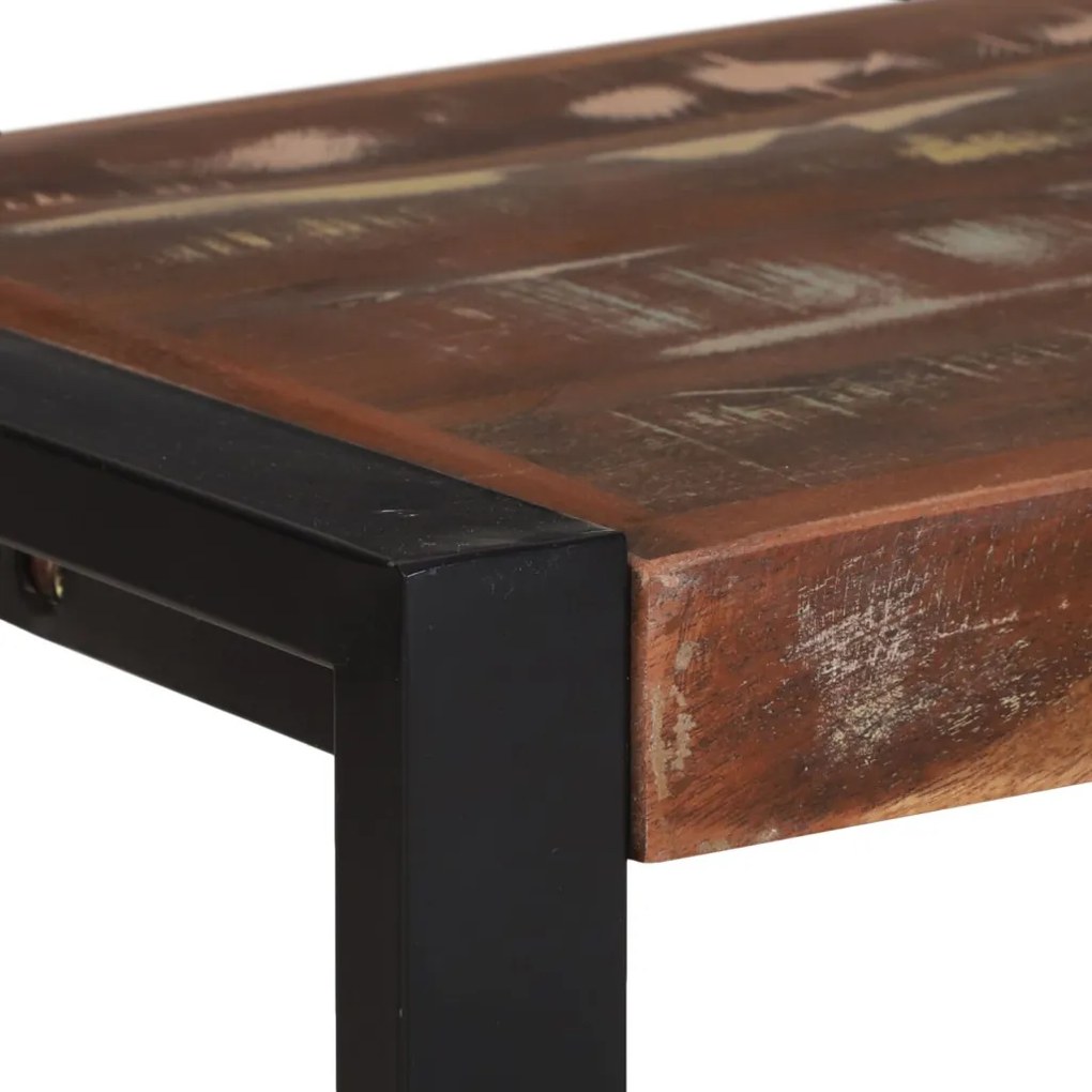 Többszínű Pad 100x35x45 cm Tömör Újrahasznosított Fa
