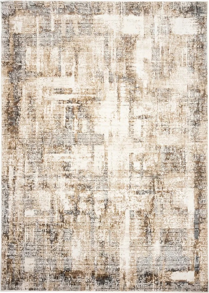 Hera Szőnyeg 80x150 Stílusos Modern Divatos Fényes Krém Bézs szürke w19