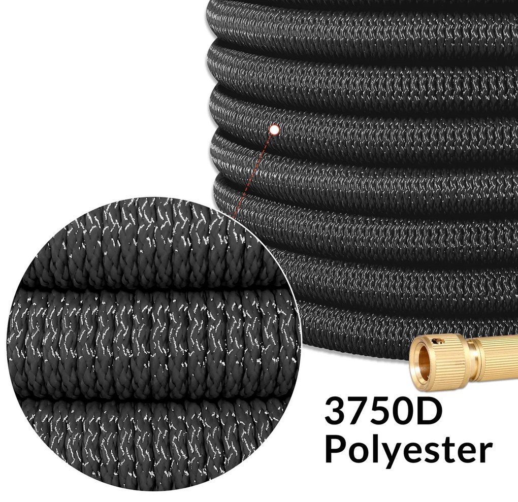 Gardebruk® Kerti locsolótömlő 7,5 m - fekete