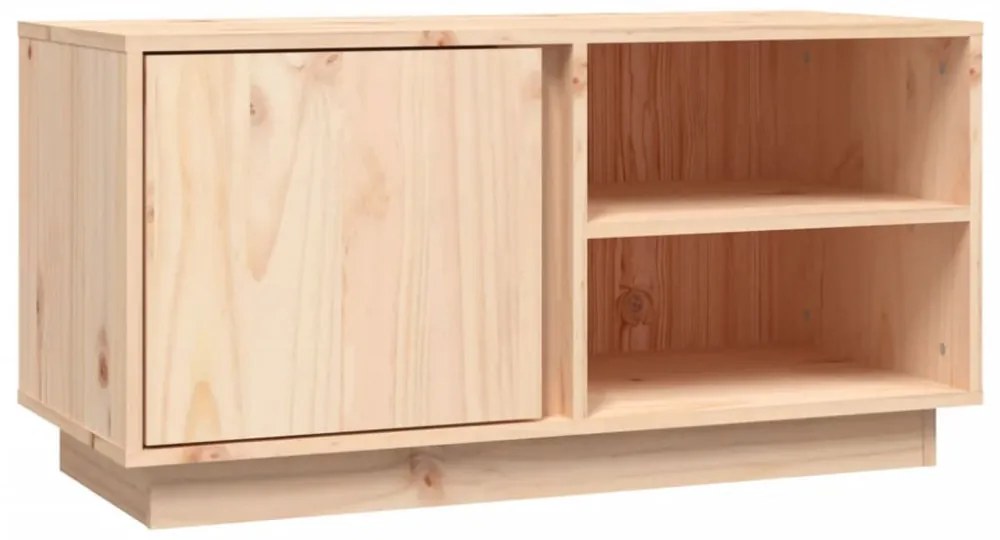 tömör fenyőfa TV-szekrény 80x35x40,5 cm