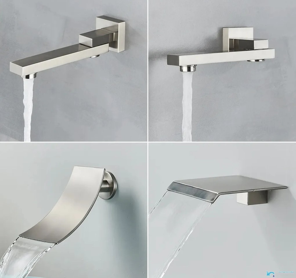 Zuhanypanel EYN PT04042 falba süllyesztett kivitelben, LED-világítással, többféle színváltozatban, például krómban és matt feketében — 30 cm — Fix