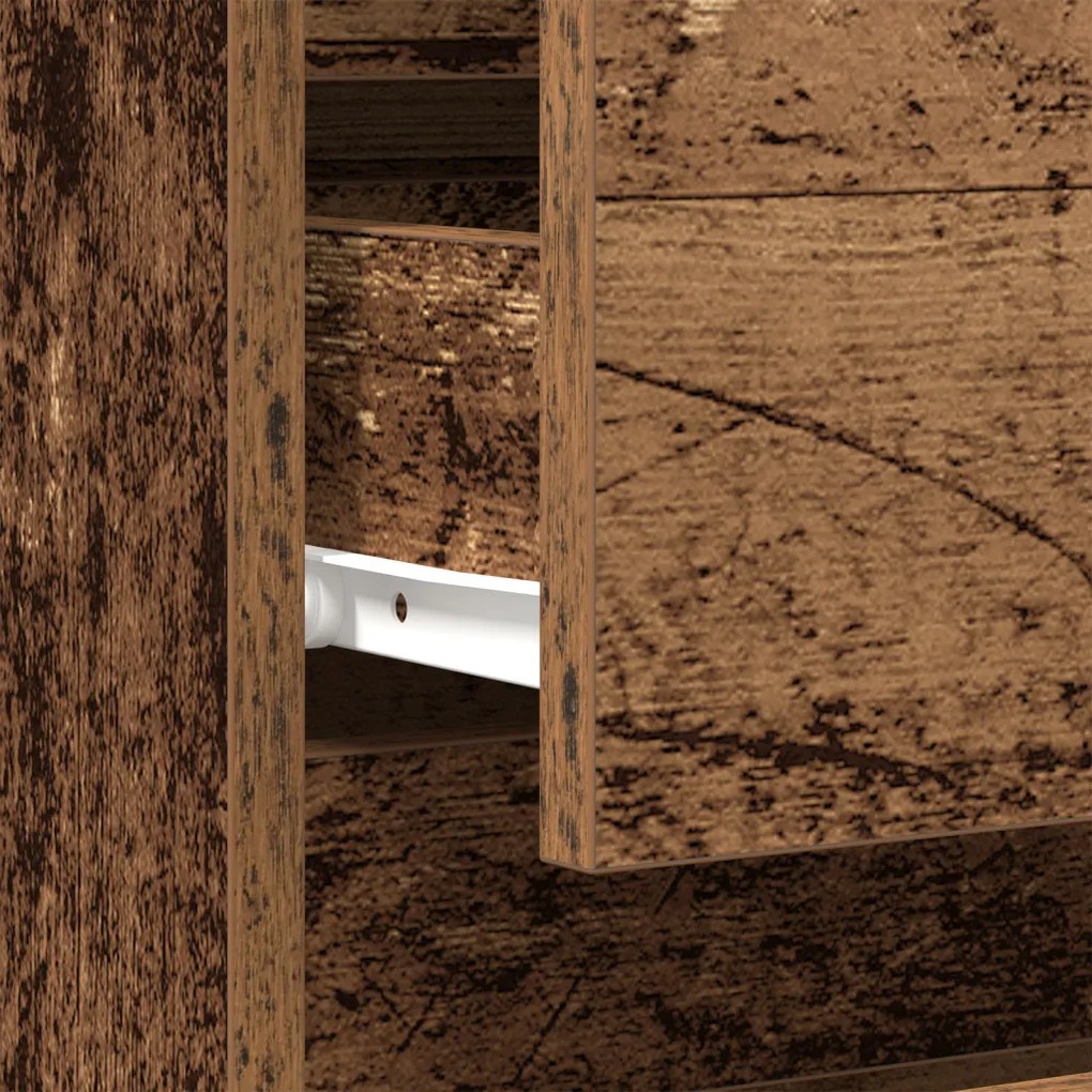 Éjjeliszekrény fiókkal 2 pcs Régi fa 40 x 35 x 50 cm Faanyag