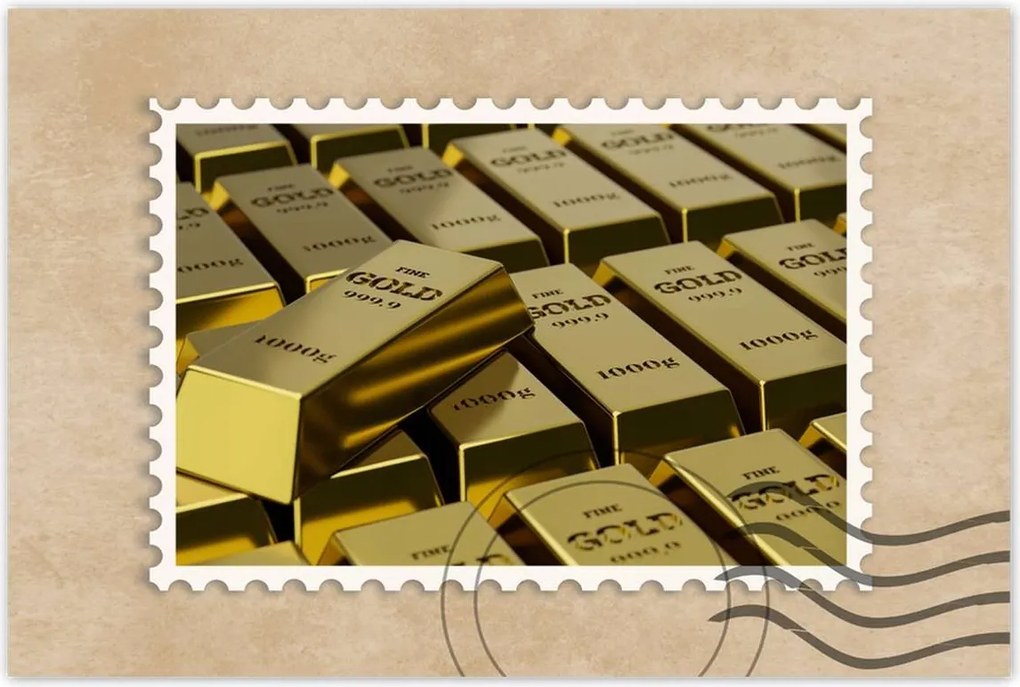 Poszterek 90x60 Arany rúd arany 1000g