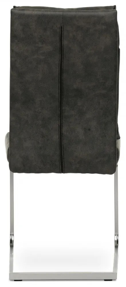 Scaun Modern Sledback Dining Vintage gri efect de piele tapițerie DCH-459
