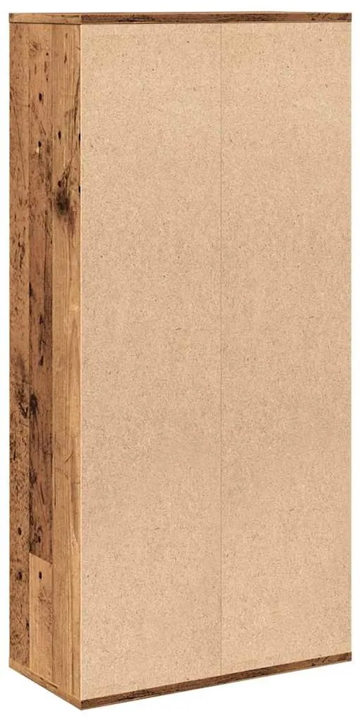 antik fa színű könyvszekrény 50 x 25 x 104 cm