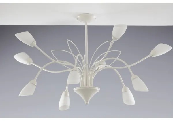 Jupiter 2061 - Rúdon függő csillár GLORIOSA 10xG9/14W/230V krémszínű