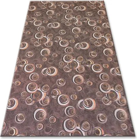 Szőnyeg 50x250 cm Drops barna kerek pöttyös csepp #EE510