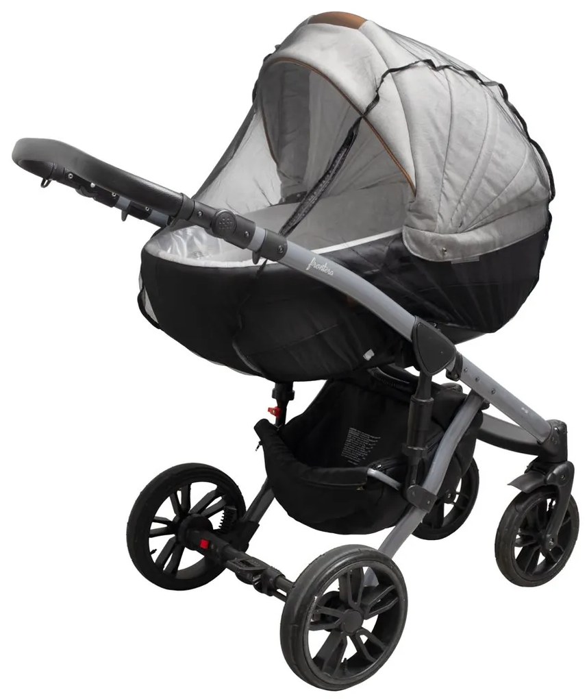 Luxus szúnyogháló cipzáras kocsira New Baby fekete