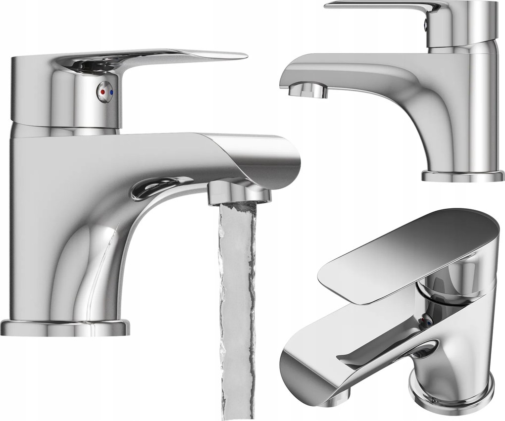 Egykaros mosdó csaptelep alacsony álló fürdőszoba króm csaptelep Vito