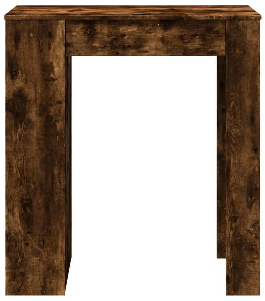 füstös tölgy szerelt fa bárasztal tárolókkal 95 x 47 x 103,5 cm