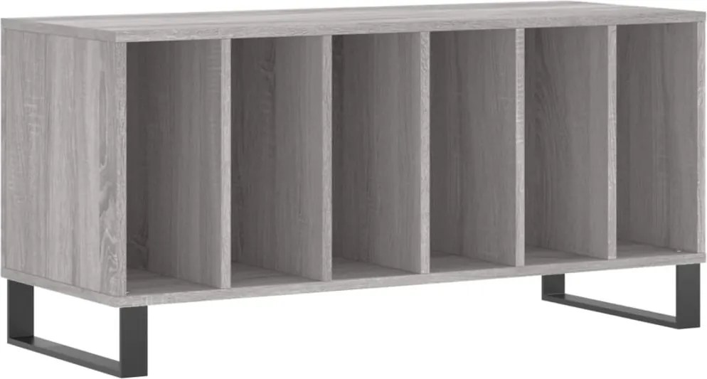 vidaXL szürke sonoma színű szerelt fa hanglemezszekrény 100x38x48 cm