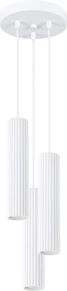 Mennyezeti Függő Lámpa Túlnyúló Tuba Spot 3x GU10 Fehér Karbon 1538 Sollux